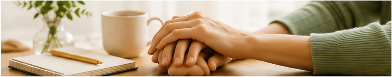 Hands held together in support